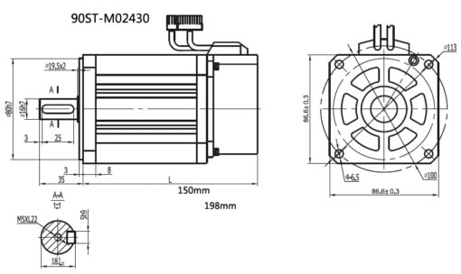 90st M02430 Dimensions